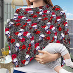 Rose Branch Skull Pattern Print Baby Seat Cover