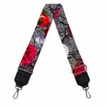 Rose Branch Skull Pattern Print Bag Strap