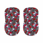 Rose Branch Skull Pattern Print Bar Stool Covers