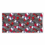 Rose Branch Skull Pattern Print Beach Towel