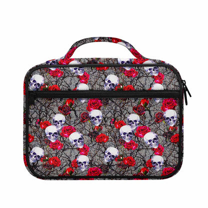 Rose Branch Skull Pattern Print Briefcase Bible Bag