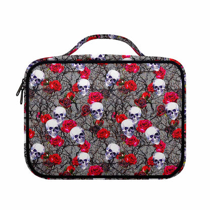 Rose Branch Skull Pattern Print Briefcase Bible Bag