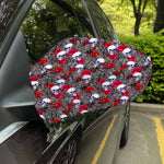Rose Branch Skull Pattern Print Car Side Mirror Covers