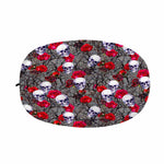 Rose Branch Skull Pattern Print Car Side Mirror Covers