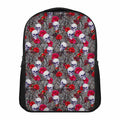 Rose Branch Skull Pattern Print Casual Backpack