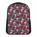 Rose Branch Skull Pattern Print Casual Backpack