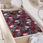 Rose Branch Skull Pattern Print Changing Pad Cover