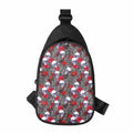 Rose Branch Skull Pattern Print Sling Bag