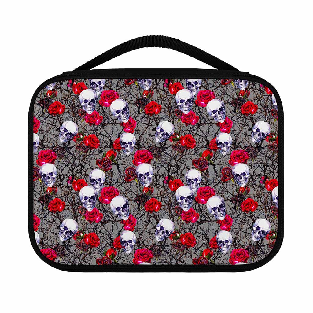 Rose Branch Skull Pattern Print Classic Bible Case