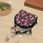 Rose Branch Skull Pattern Print Coin Purse