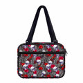 Rose Branch Skull Pattern Print Double Strap Bible Bag