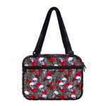 Rose Branch Skull Pattern Print Double Strap Bible Bag