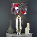Rose Branch Skull Pattern Print Drum Lamp Shade