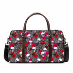Rose Branch Skull Pattern Print Duffle Bag