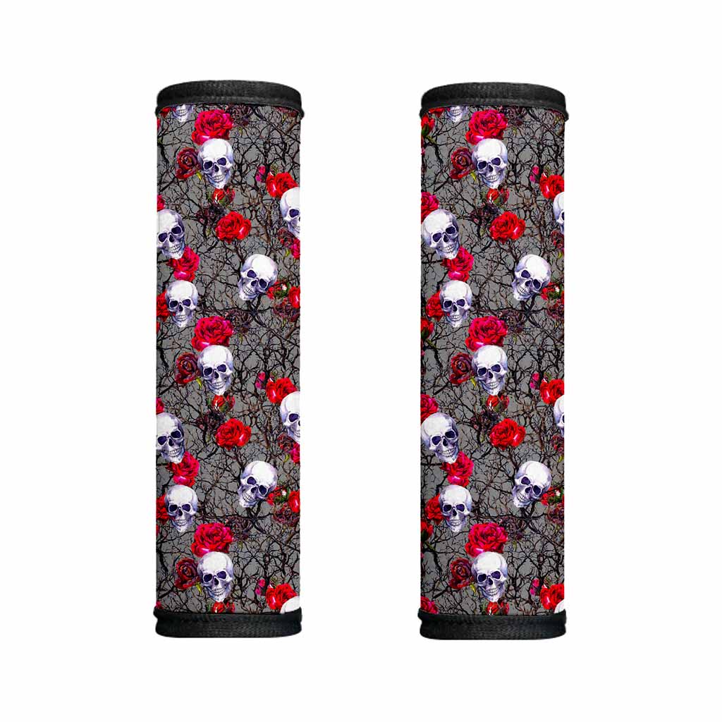 Rose Branch Skull Pattern Print Handle Covers