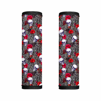 Rose Branch Skull Pattern Print Handle Covers