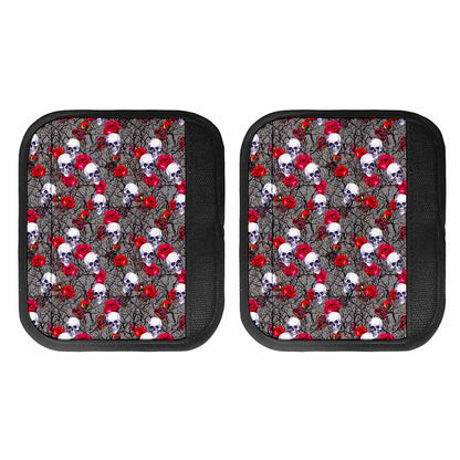 Rose Branch Skull Pattern Print Handle Covers