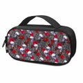 Rose Branch Skull Pattern Print Portable Cooler Travel Case