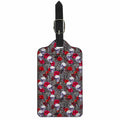 Rose Branch Skull Pattern Print Luggage Tag