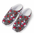 Rose Branch Skull Pattern Print Mesh Casual Shoes
