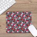 Rose Branch Skull Pattern Print Mouse Pad