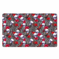 Rose Branch Skull Pattern Print Polyester Doormat