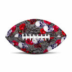 Rose Branch Skull Pattern Print Rugby Ball