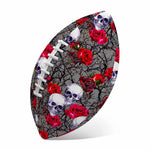 Rose Branch Skull Pattern Print Rugby Ball