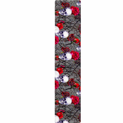 Rose Branch Skull Pattern Print Table Runner