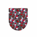 Rose Branch Skull Pattern Print Toilet Lid Cover
