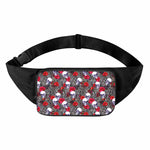 Rose Branch Skull Pattern Print Waist Bag