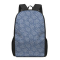 Rose Denim Jeans Pattern Print 17 Inch Backpack