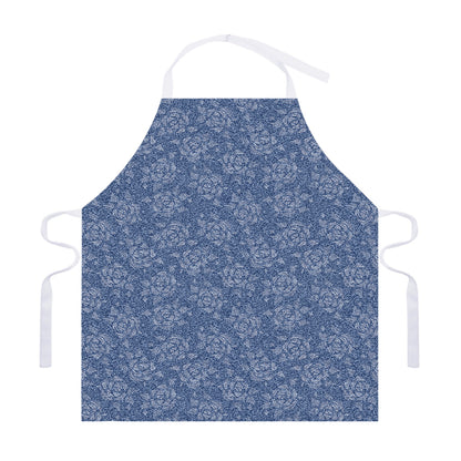 Rose Denim Jeans Pattern Print Adjustable Apron