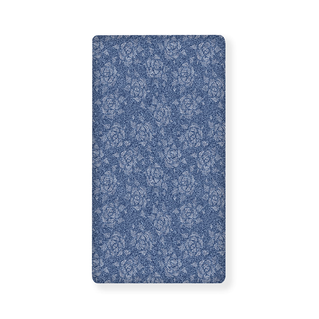 Rose Denim Jeans Pattern Print Baby Crib Sheet