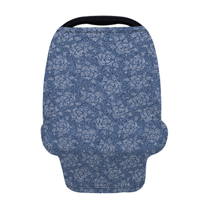 Rose Denim Jeans Pattern Print Baby Seat Cover