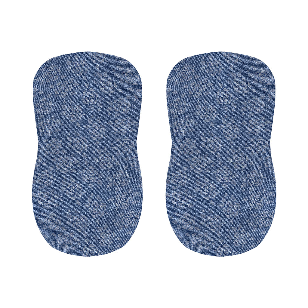 Rose Denim Jeans Pattern Print Bar Stool Covers