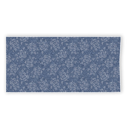 Rose Denim Jeans Pattern Print Beach Towel