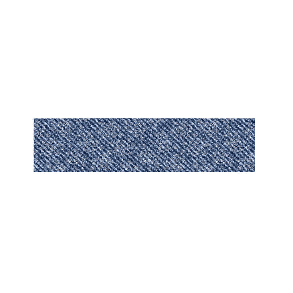 Rose Denim Jeans Pattern Print Bed Runner