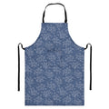 Rose Denim Jeans Pattern Print Bib Apron With Pocket