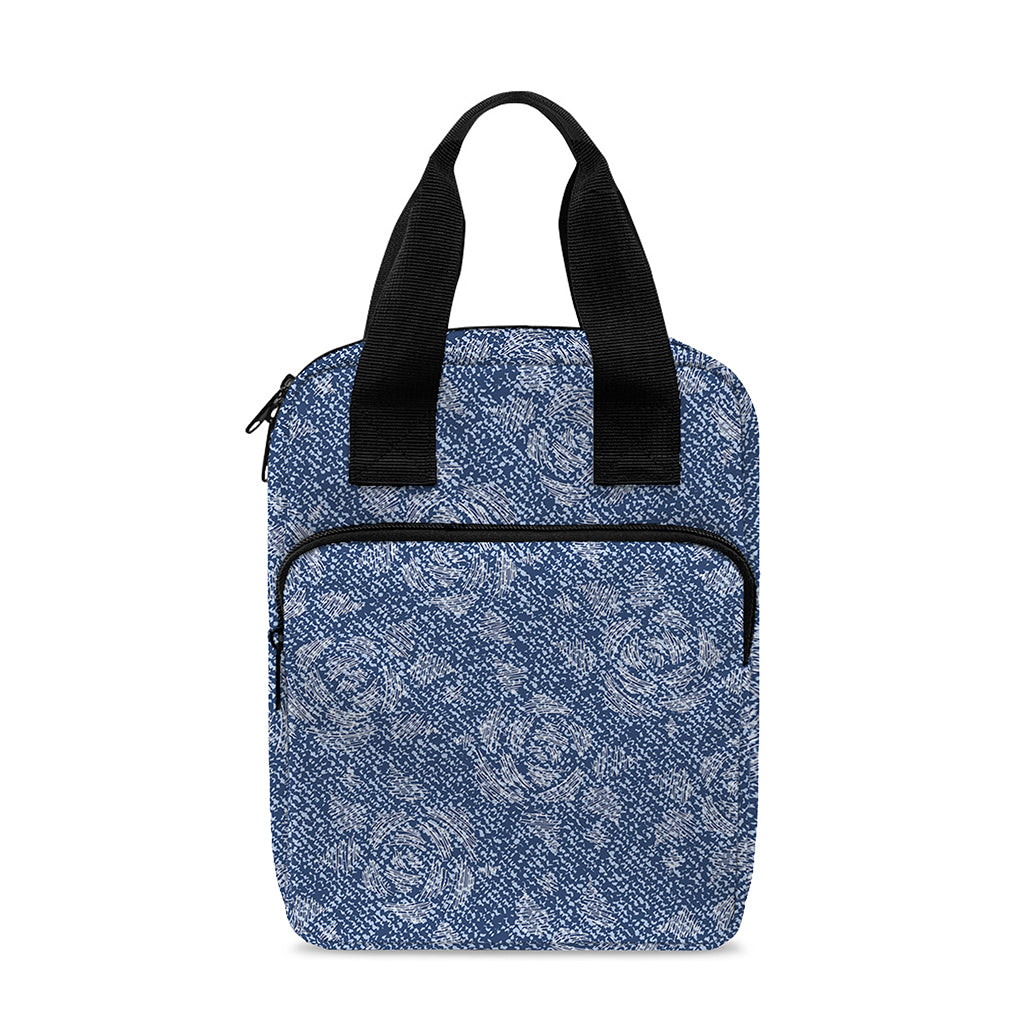 Rose Denim Jeans Pattern Print Bible Tote Bag