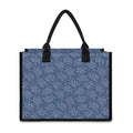 Rose Denim Jeans Pattern Print Canvas Tote Bag