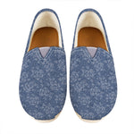 Rose Denim Jeans Pattern Print Casual Shoes