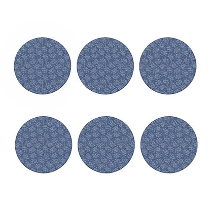 Rose Denim Jeans Pattern Print Coaster Set
