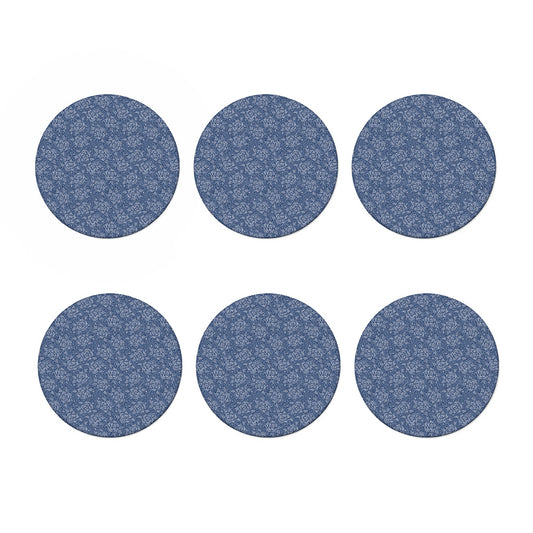 Rose Denim Jeans Pattern Print Coaster Set