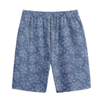 Rose Denim Jeans Pattern Print Cotton Shorts
