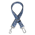 Rose Denim Jeans Pattern Print Dog Seat Belt