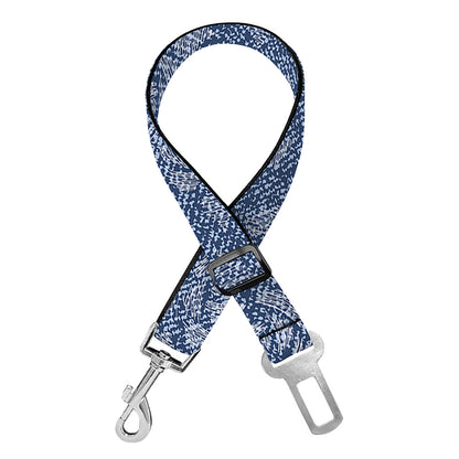 Rose Denim Jeans Pattern Print Dog Seat Belt