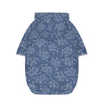 Rose Denim Jeans Pattern Print Dog Zip Up Hoodie