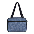 Rose Denim Jeans Pattern Print Double Strap Bible Bag
