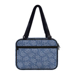 Rose Denim Jeans Pattern Print Double Strap Bible Bag